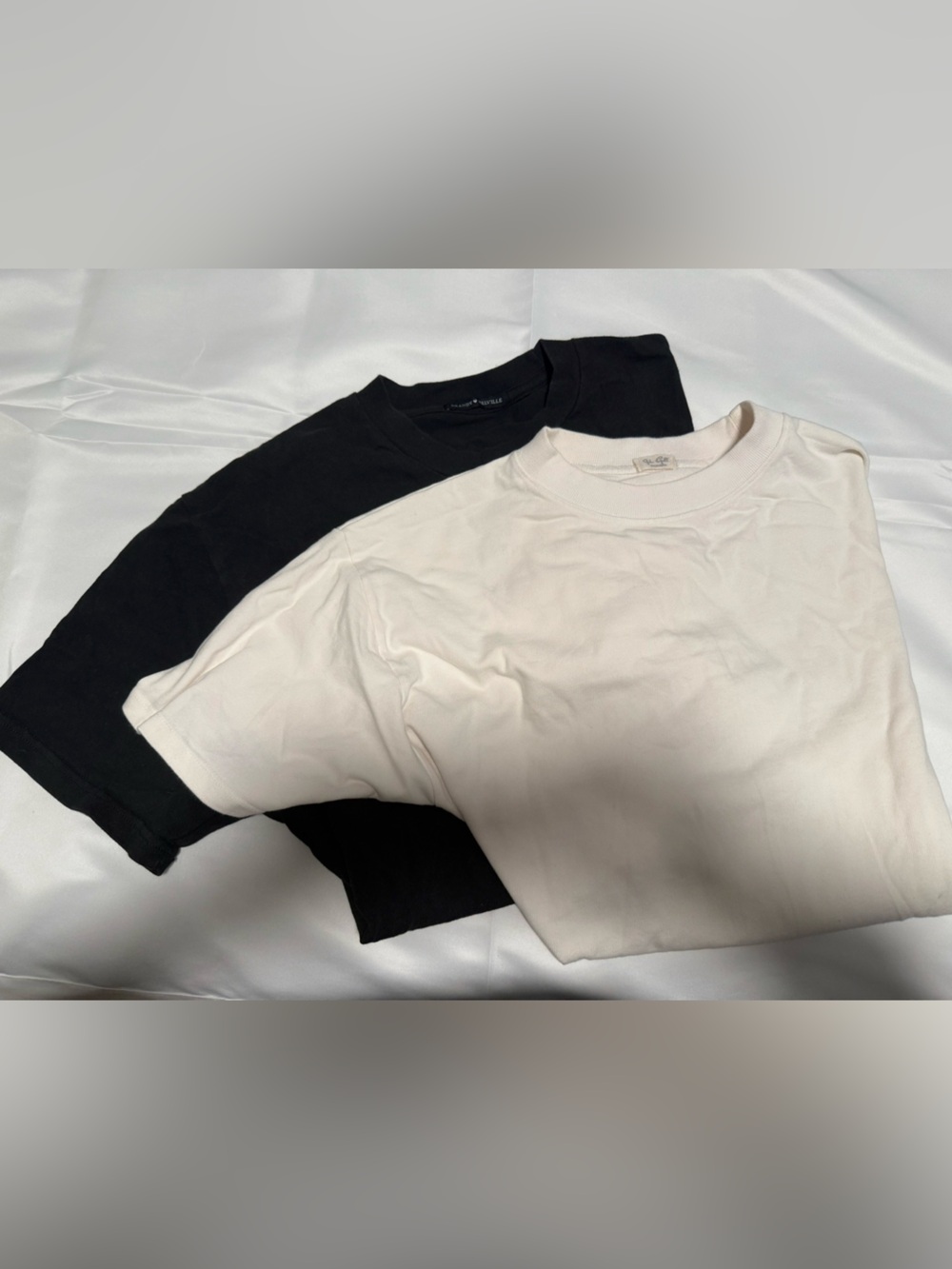 Brandy Melville/John Galt 2-Classic Heavy Cotten Crew Neck Short Sleeve Tees- OS